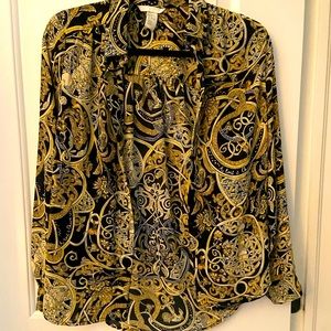 H&M Versace print womens blouse never worn